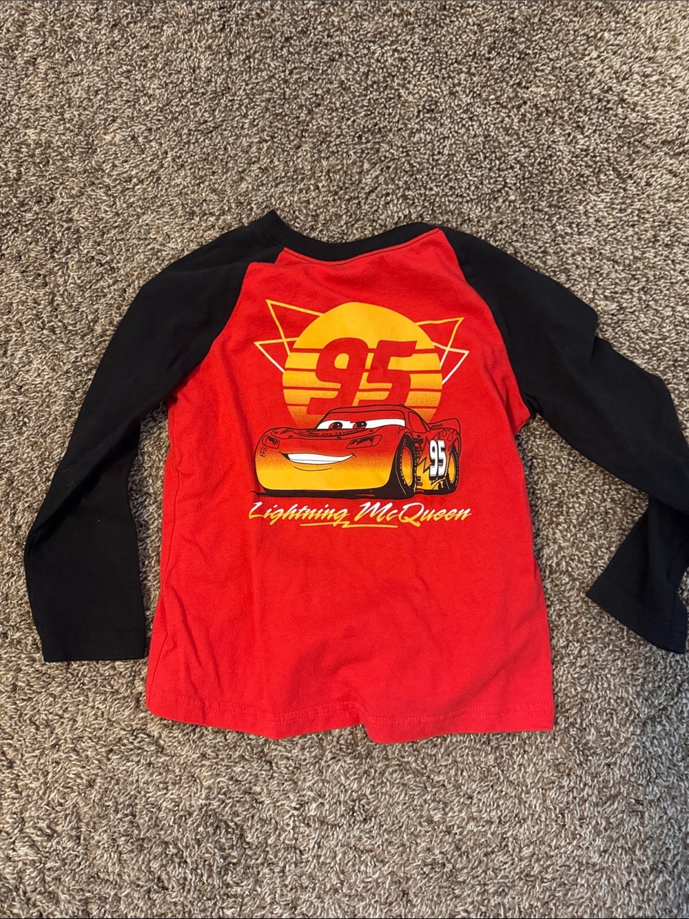Disney Lightning McQueen Red and Black Toddler Top